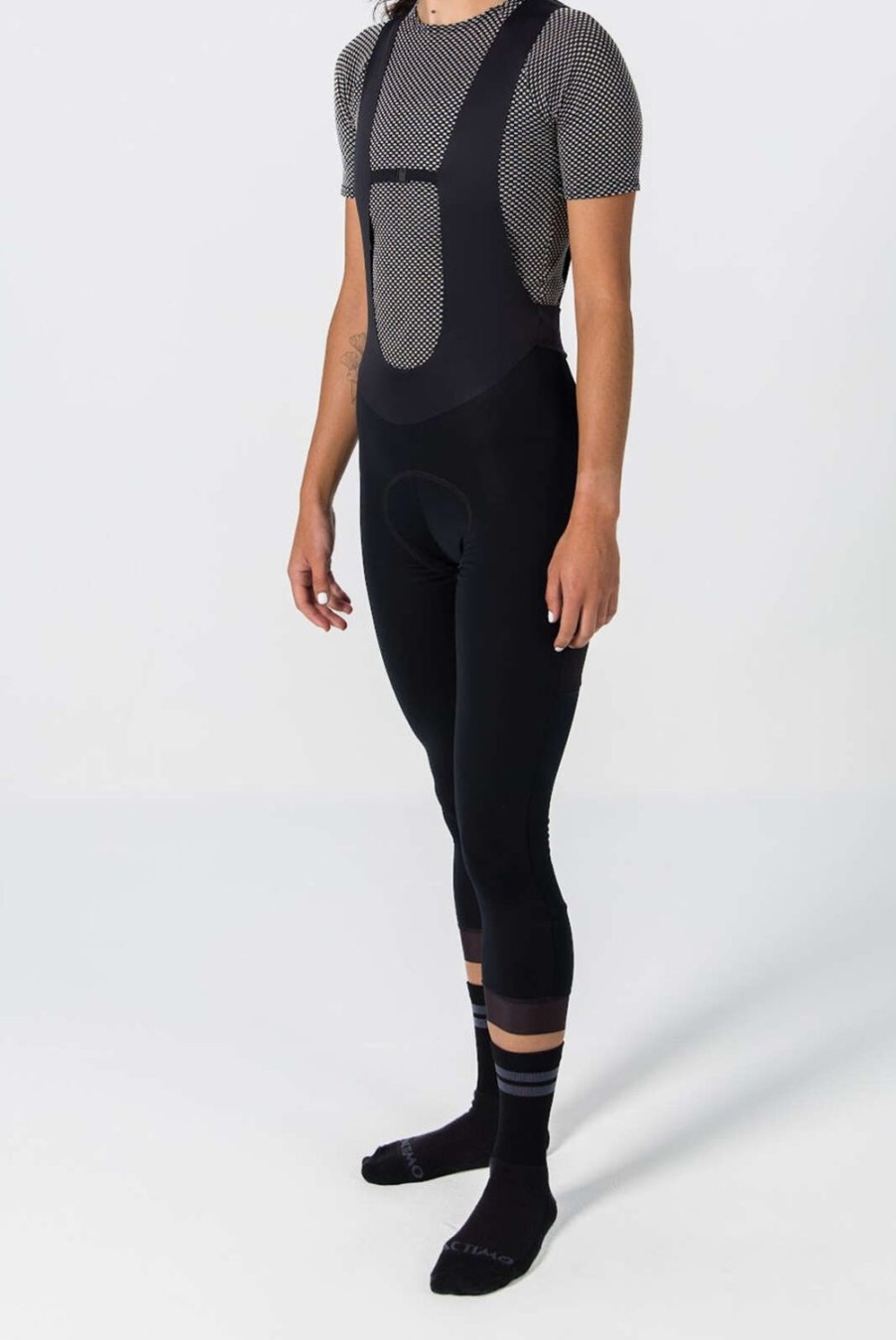 Women'S Pactimo Bib Tights & Tights | Women'S Storm+ Thermal Bib 3/4 Tight Black