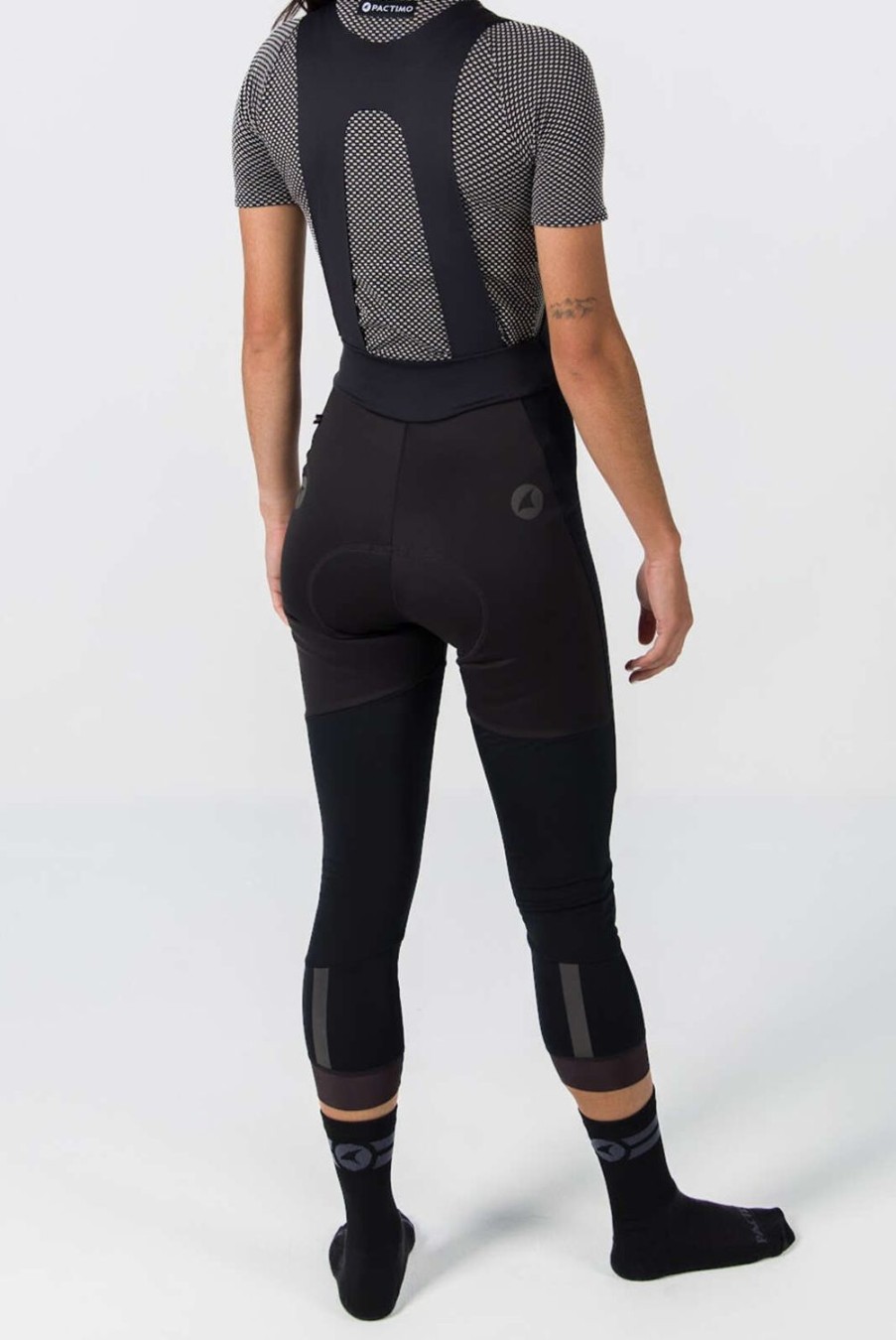 Women'S Pactimo Bib Tights & Tights | Women'S Storm+ Thermal Bib 3/4 Tight Black