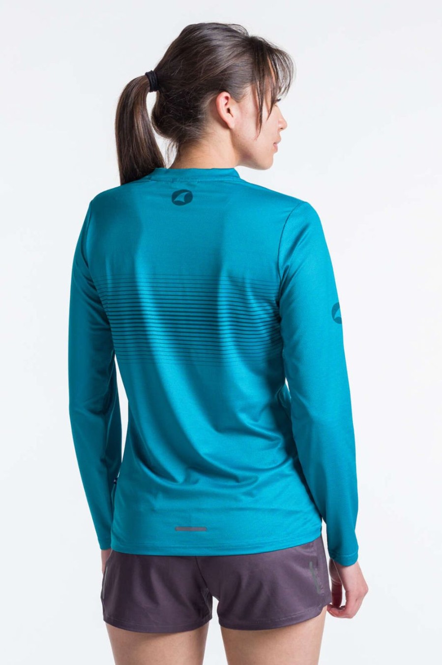 Women'S Pactimo Long Sleeve Jerseys | Women'S Run Ls Tee Mediterranean Green