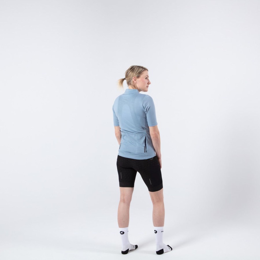 Women'S Pactimo Short Sleeve Jerseys | Women'S Range Jersey Outlet Stone Blue