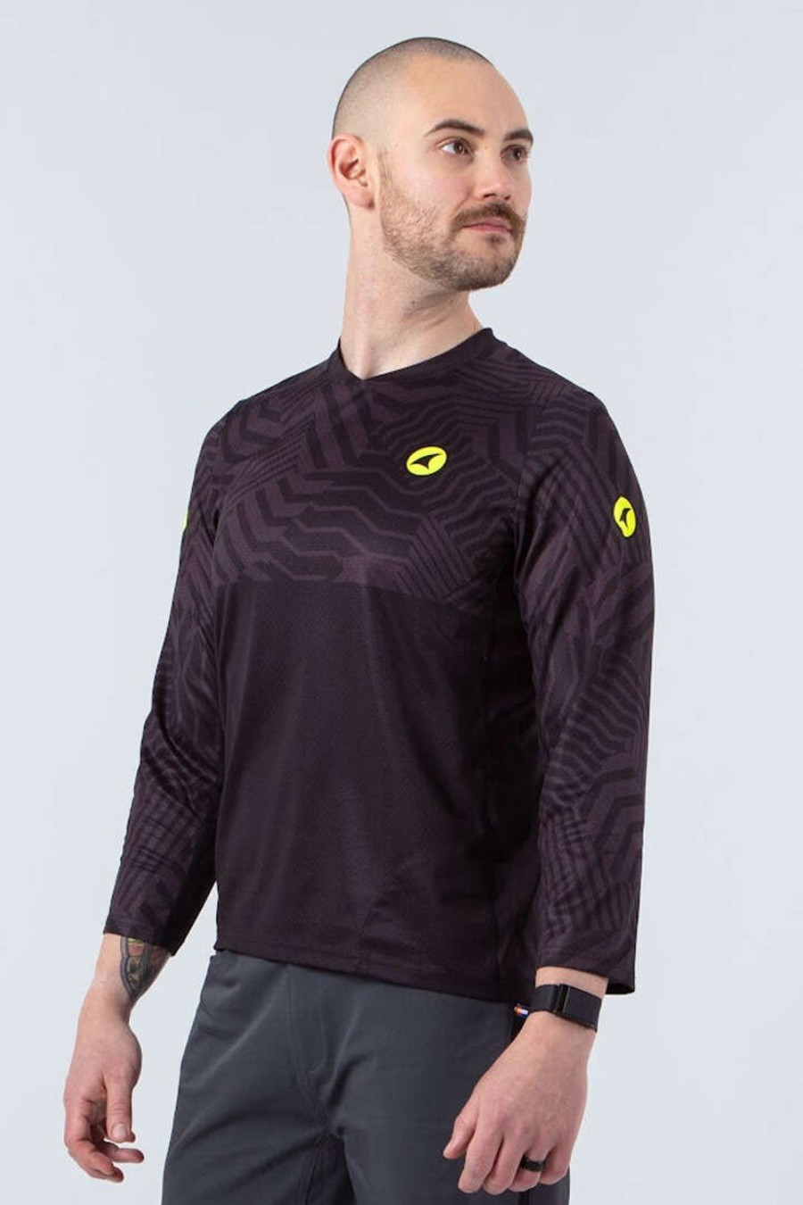 Men'S Pactimo Long Sleeve Jerseys | Men'S Terrain Jersey Black