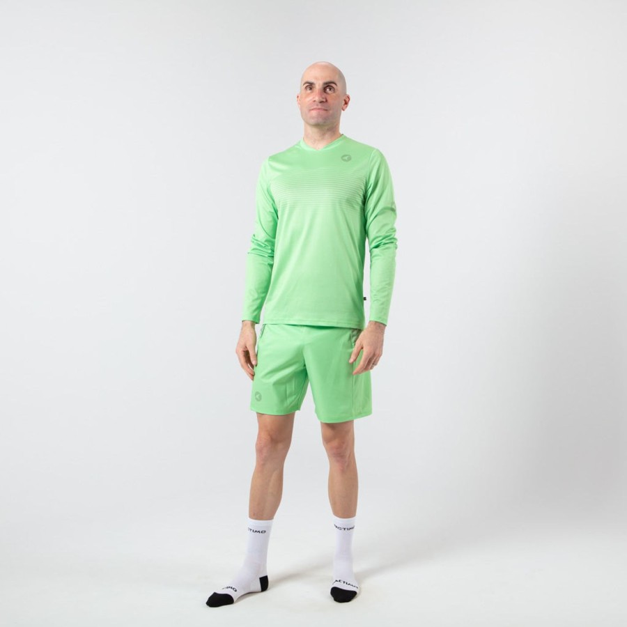 Men'S Pactimo Long Sleeve Jerseys | Men'S Run Ls Tee Washed Lime