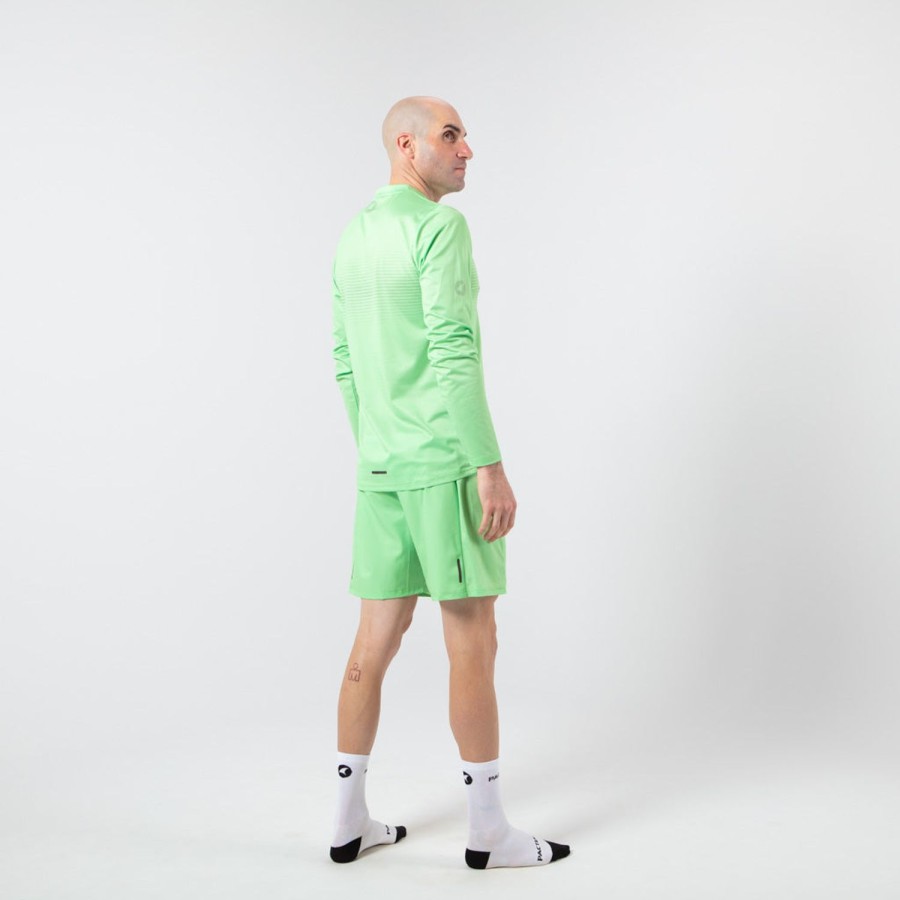 Men'S Pactimo Long Sleeve Jerseys | Men'S Run Ls Tee Washed Lime