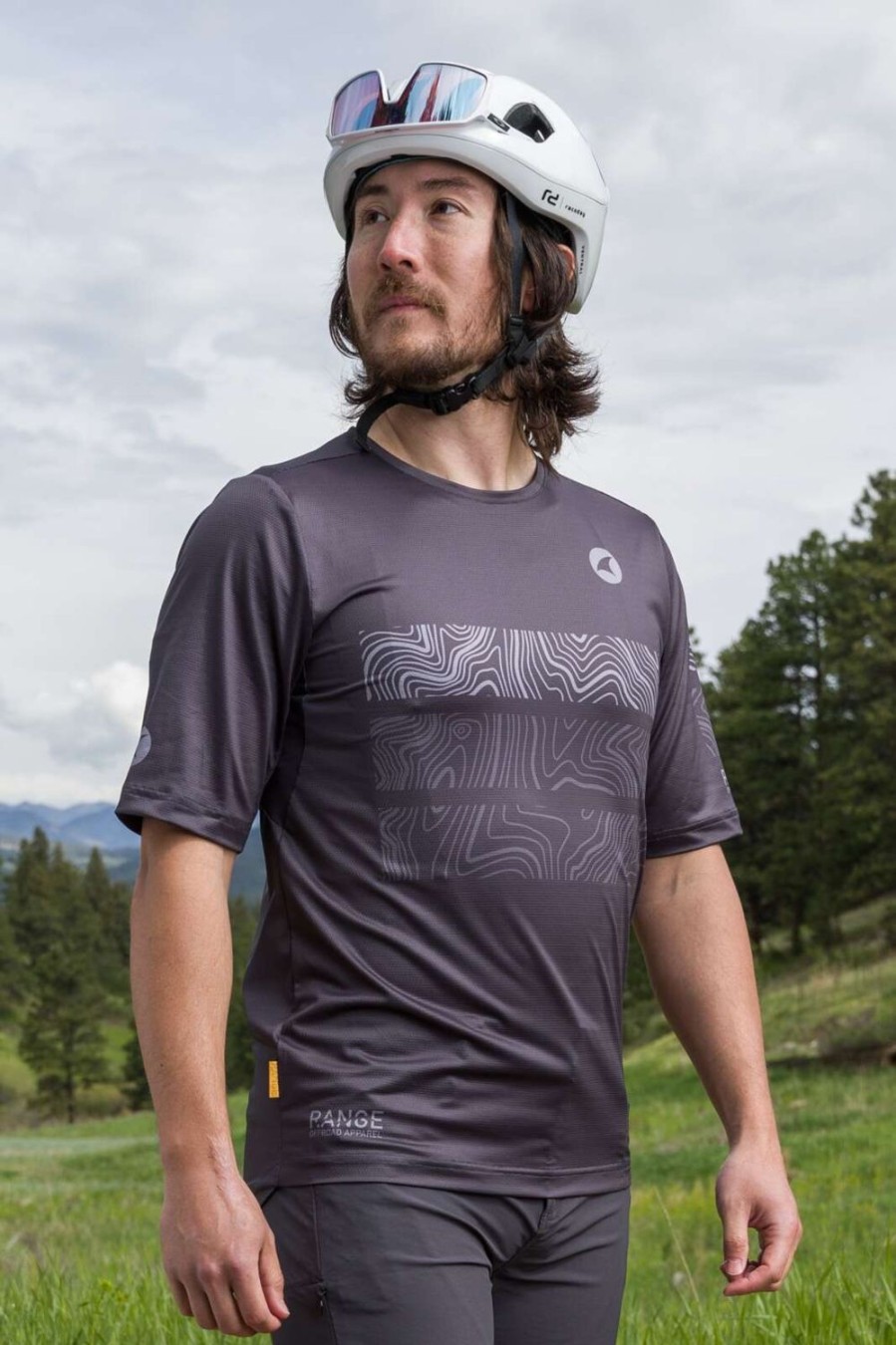 Men'S Pactimo Short Sleeve Jerseys | Men'S Range Trail Lite Tee Charcoal