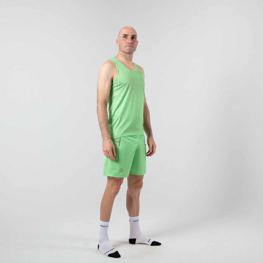 Men'S Pactimo Sleeveless Jerseys | Men'S Run Singlet Washed Lime