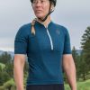 Women'S Pactimo Short Sleeve Jerseys | Women'S Range Merino Cargo Jersey Midnight Navy