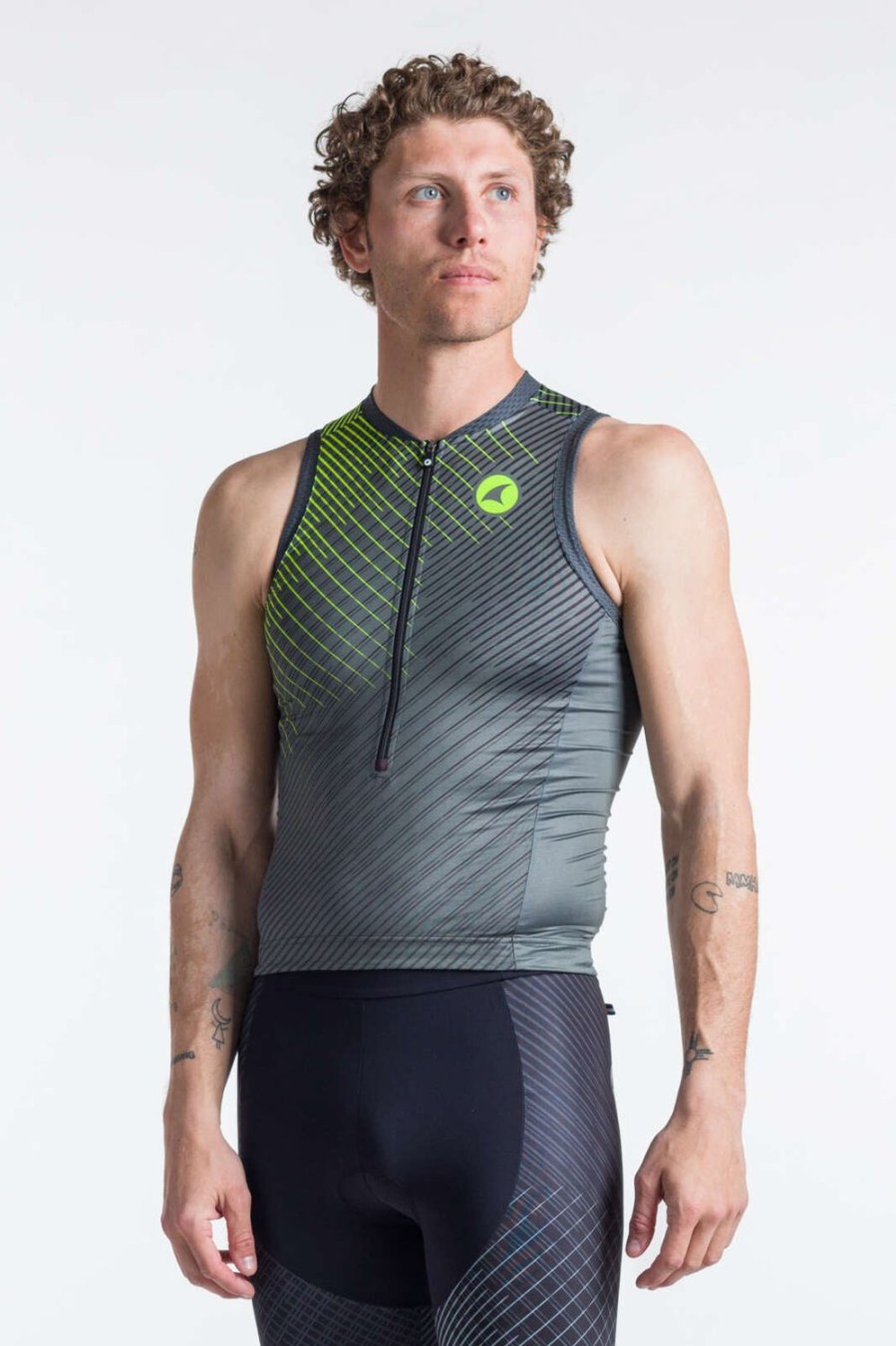 Men'S Pactimo Sleeveless Jerseys | Men'S Threshold Sl Tri Top Black