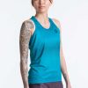 Women'S Pactimo Sleeveless Jerseys | Women'S Run Singlet Mediterranean Green