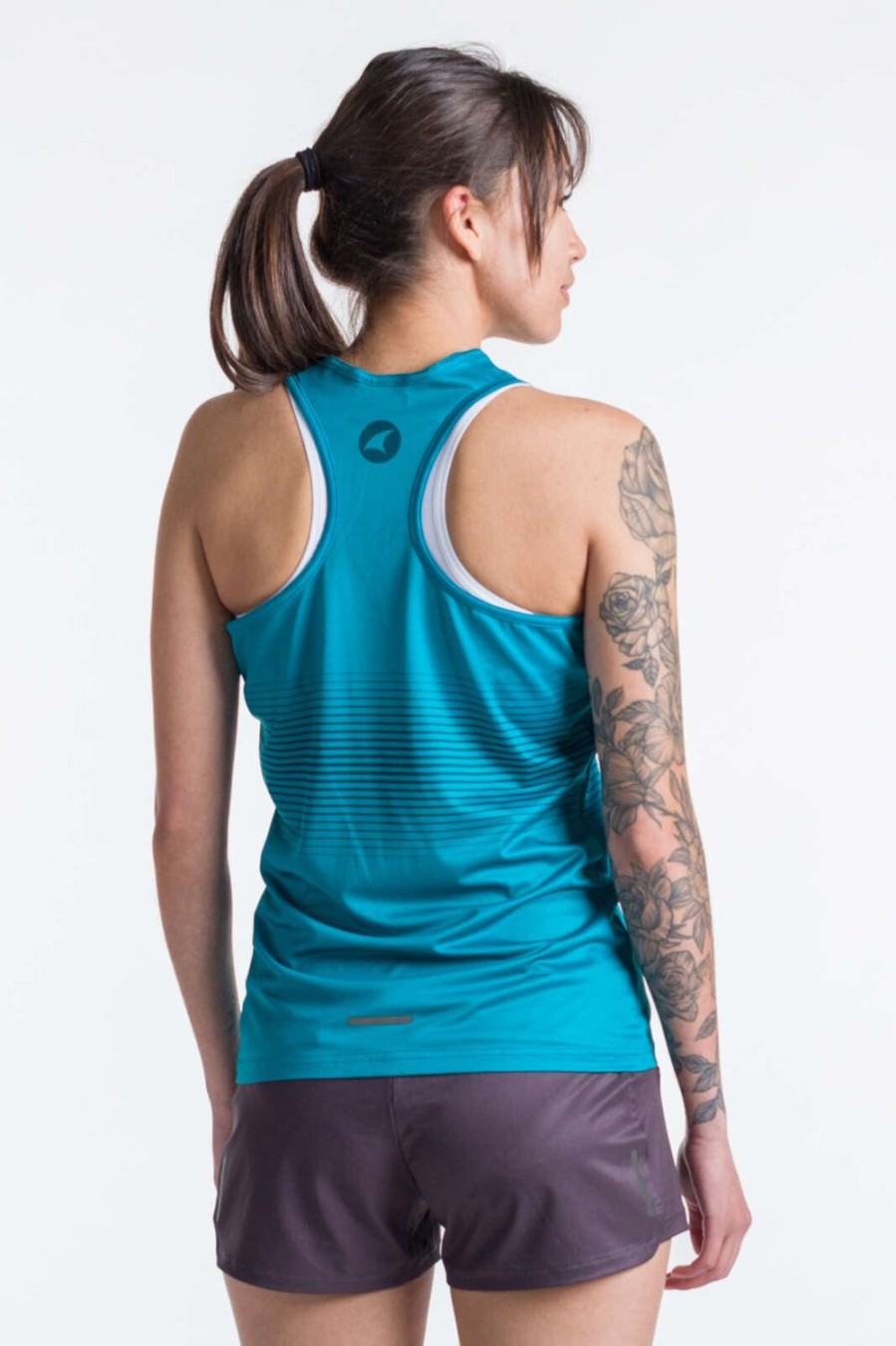 Women'S Pactimo Sleeveless Jerseys | Women'S Run Singlet Mediterranean Green