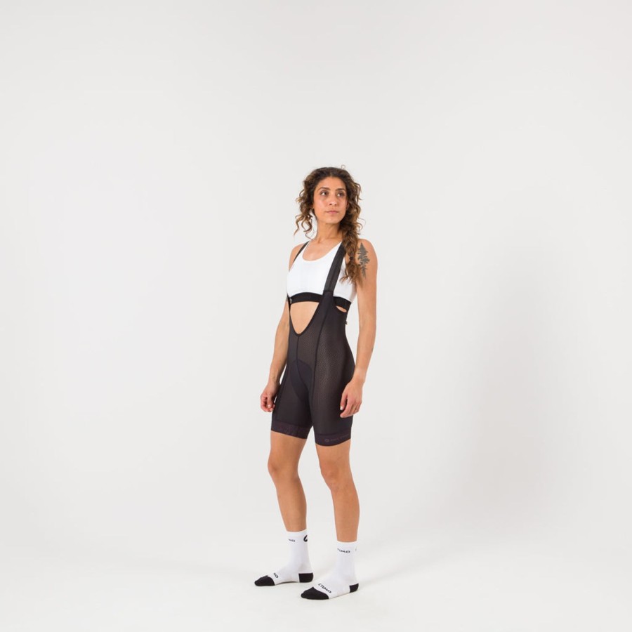 Women'S Pactimo Bibs | Women'S Tellus Bib Short Liner Outlet Black