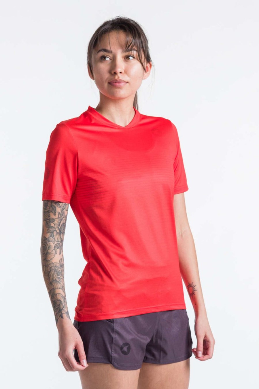 Women'S Pactimo Short Sleeve Jerseys | Women'S Run Tee Ranier Red