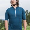 Men'S Pactimo Short Sleeve Jerseys | Men'S Range Merino Cargo Jersey Midnight Navy