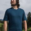 Men'S Pactimo Short Sleeve Jerseys | Men'S Range Trail Merino Tee Midnight Navy