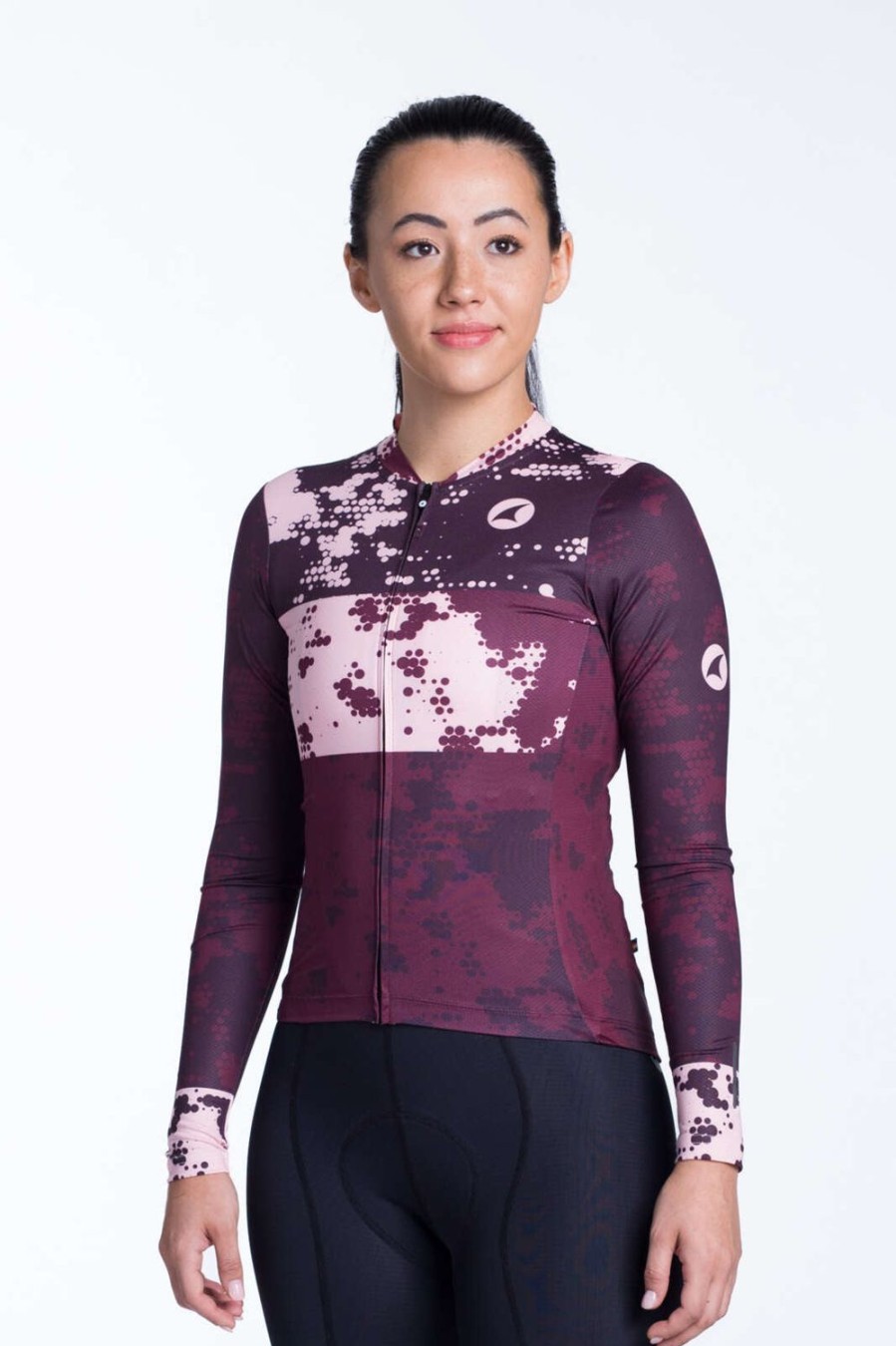 Women'S Pactimo Long Sleeve Jerseys | Women'S Ascent Aero Ls Jersey Disperse Mulberry