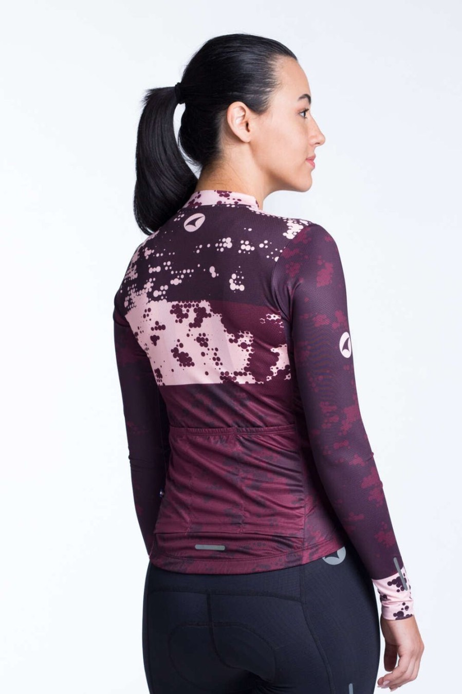 Women'S Pactimo Long Sleeve Jerseys | Women'S Ascent Aero Ls Jersey Disperse Mulberry