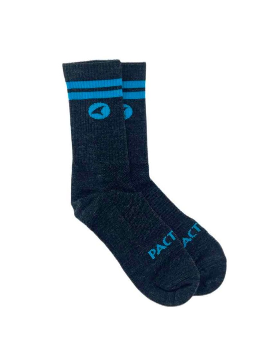 Men'S Pactimo Lifestyle | Wool Socks Bright Blue Stripes